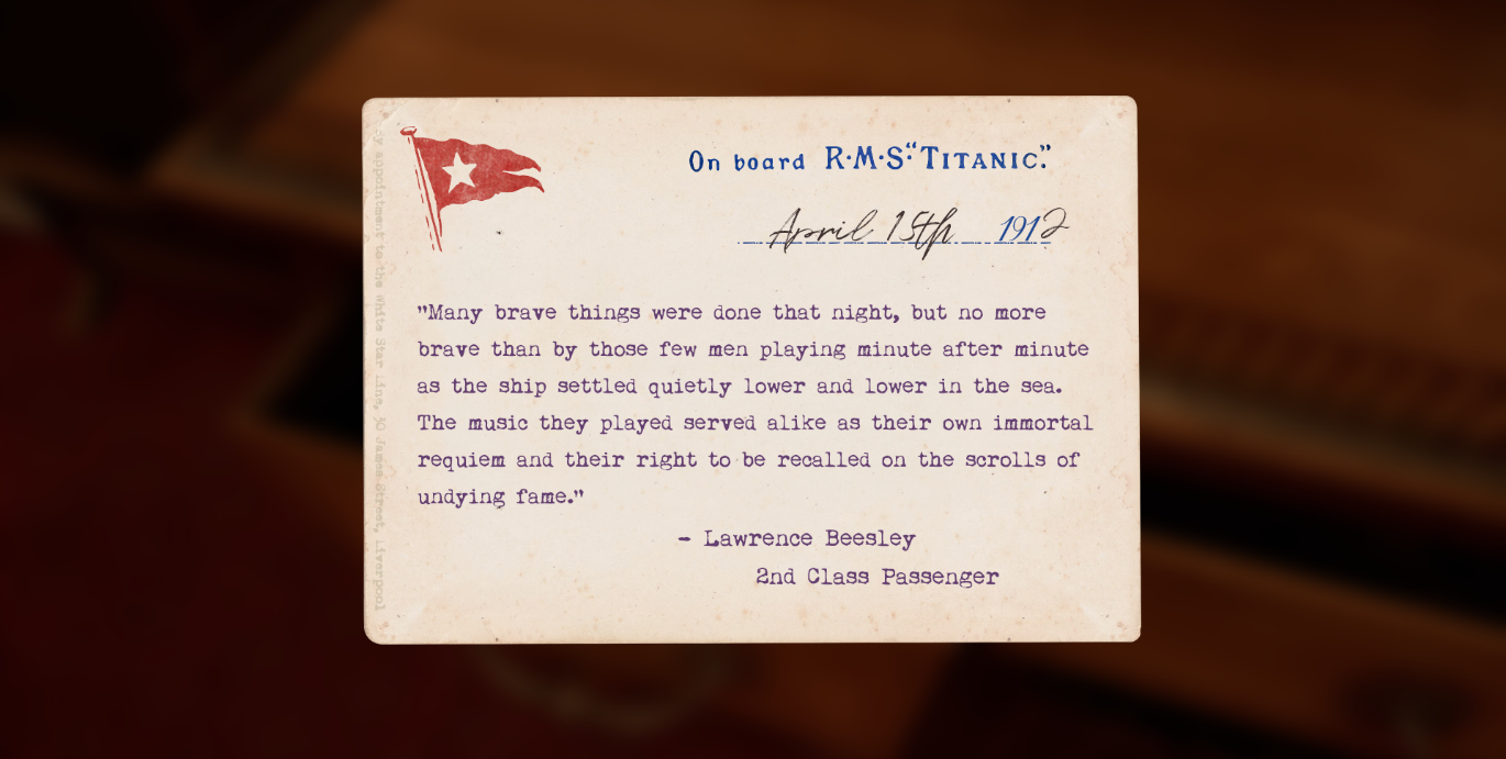 Onboard RMS Titanic Telegram